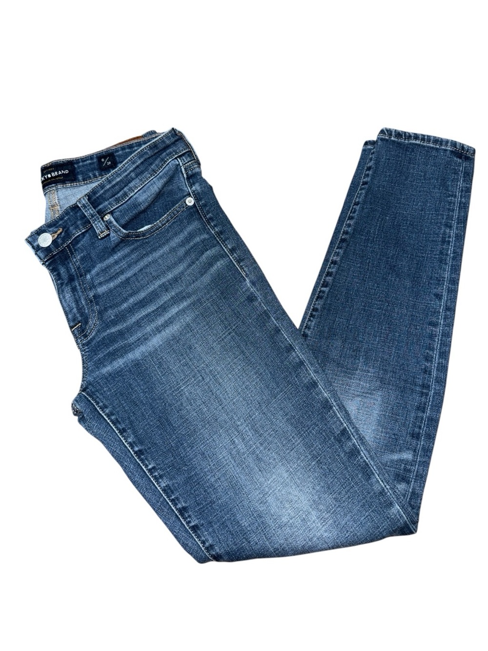 Women’s Lucky Brand “Stella Skinny” w/ Faded Detailing Skinny Jeans - 6/28